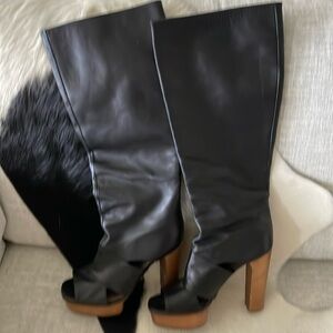 Marni sleek tall black boot